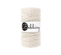 Bobbiny Cuerda de macramé, 3 hilos, 3 mm, 322.8 pies (100 m), triple giro de 3 capas, dorado natural