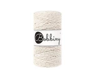 Bobbiny Cuerda de macramé, 3 hilos, 3 mm, 322.8 pies (100 m), triple giro de 3 capas, dorado natural