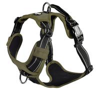 Bobby Canifrance, Rando Walk, Arnés para Perro, Arnés para Perro Perro Mediano Pequeño Grande Nylon, Seguro, Cómodo, Reflectante, Ajustable, Caqui, L/46-70 x 2,5 cm