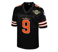 Bobby Boucher #9 The Waterboy Adam Sandler Movie Mud Dogs Bourbon Bowl - Camiseta de fútbol Americano, Negro -, S
