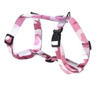 Bobby Camouflage - Arnés para Perros Talla L, Longitud del Cuello 36-60 cm, Contorno de Pecho 51-84 cm con Anillo de Metal, Color Camuflaje Rosa