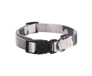 Bobby Camouflage Collar para Perros Talla M Cuello Gargantilla 32-52cm Resistente y Ajustable con Cierre de Hebilla de Seguridad Color Camuflaje Gris