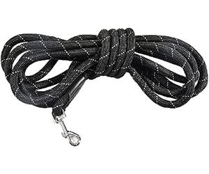 Bobby Canifrance, Walk 10 M, Correa para Perros 10 Metros/Grosor 1,2 cm, Correa Tubular para Perros, Nylon Resistente, Negro