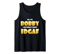 Bobby Costume Idgaf Funny Meme Halloween Costume For Bobbys Camiseta sin Mangas