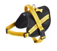 Bobby Easy Safe - Arnés para Perro con Etiqueta tamaño L, Nailon Reflectante con Cubierta de Abrigo, Cierre de Hebilla Ajustable, Amarillo, tamaño del Pecho 53-69 cm