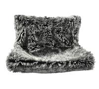 Bobby Poilu - Cucha para radiador de Gato, para radiador Interior Suave con Gancho, Color Negro/Blanco, 47 x 30 x 25 cm