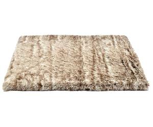 Bobby Poilu - Colchoneta para Perros y Gatos Extra Suave de Felpa, Alfombra para caseta para Mascotas, Lavable en Lavadora, Beige, 80 x 60 x 5 cm