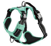 Bobby Rando Walk - Arnés para Perro, Talla S, Nailon Reflectante, Hebillas Ajustables de Cierre Seguro, fácil de Poner, Gris, Cuello Redondo 32-48 cm, Contorno de Pecho 40-52 cm