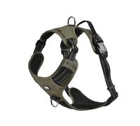 Bobby Rando Walk - Arnés para Perro, Talla XS, Nailon Reflectante, Hebillas Ajustables de Cierre Seguro, fácil de Llevar, Caqui Cuello Redondo 20-32 cm, Contorno de Pecho 36-43 cm