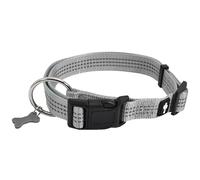 Bobby Safe Collar para Perros Muy Pequeños, Reflectante, Resistente y Ajustable, con Cierre de Hebilla de Seguridad, Color Gris, Talla XS / 18-28 cm