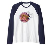 Bobcat Hibiscus Circle Púrpura Camiseta Manga Raglan