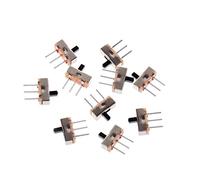 bobeini 10 Piezas 2 Posiciones Encendido/Apagado SPDT 1P2T 3 Pines PCB Mini Interruptor Deslizante Vertical SS12D00G3