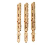 BOBEINI 3 uds 3" T150 Grano de carburo de Grano 50 Cuchillas de Sierra de calar con vstago en T Herramienta de Corte de baldosas de CERMica