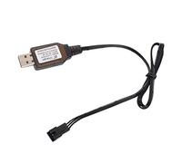 bobeini 6.4V / 7.4V Cargador Li-i SM-3P RC Juguete Control Remoto Positivo Portátil USB Negro