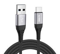 Bobeite Cable USB C a A Carga Rápida 3A QC 3.0, Cable Cargador Tipo C para Samsung Galaxy S24 S23 S25 S22 S21 S20 S10 S9 S8 A51 A71 Note 20 10, iPhone 16/15 Plus Pro Max, Xiaomi, Pixel 9/8/7, 2M