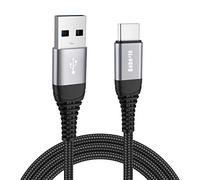 Bobeite Cable USB C a A Carga Rápida 3A QC 3.0, Cable Cargador Tipo C para Samsung Galaxy S25 S24 S23 S22 S21 S20 S10 S9 S8 A51 A71 Note 20 10, iPhone 16/15 Plus Pro Max, Xiaomi, Pixel 9/8/7, 1M