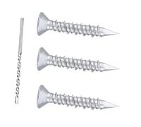 Bobibbi Anclaje de tornillo de hormigón Tapcon de cabeza plana de acero inoxidable 410 de 3/16 x 1-1/4 pulgadas, para anclaje a mampostería, bloque o ladrillo (100 unidades)