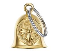 BOBIJOO Jewelry - Campana de amuletos de la Suerte Protección del Motorista de la Motocicleta Ciclista de Acero 316L de Cráneo Cráneo
