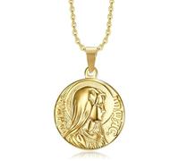 BOBIJOO JEWELRY - Colgante Milagrosa de maría Inmaculada Concepción de Oro