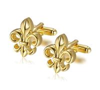 BOBIJOO Jewelry - Gemelos Fleur de Lys Dorado Oro Fino