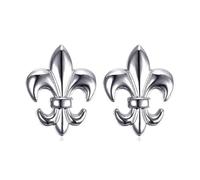 BOBIJOO JEWELRY - Lot de 2 Pin's Epingle Broche Pins Fleur de Lys Patriote Laiton Argenté 22x16mm
