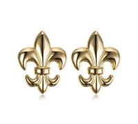 BOBIJOO Jewelry - Lote de 2 Pines Chincheta Pin Pins Fleur-de-Lys Patriota de Latón Dorado de Oro 22x16mm
