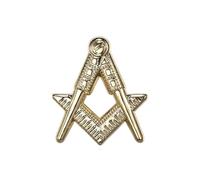 BOBIJOO Jewelry - Pines masón G Soporte de Compás de la Solapa de Chincheta Pines de Oro, Símbolo