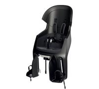 BOBIKE 8010800001 - Silla Bicicleta Reclinable Trasera Portaequipajes Exclusive Evolve Maxi con diseño Envolvente, suspensión integrada y arnés 5 Puntos para niños, Negro Urbano