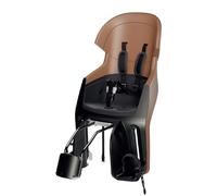 BOBIKE 8010900002 - Silla Bicicleta Reclinable Trasera fijación al Cuadro Exclusive Evolve Maxi con diseño Envolvente, suspensión integrada y arnés 5 Puntos para niños, Marrón Canela