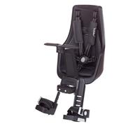 BOBIKE 8011000021 - Silla Portabebé Bicicleta Delantera Exclusive Mini Plus Anclaje en Cuadro - Segura y Elegante para niños de 9 Meses a 3 años, hasta 15 kg, Negro Urbano