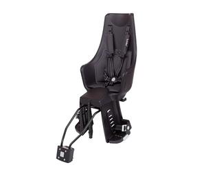 BOBIKE 8011100018 - Silla Bicicleta Trasera Exclusive Maxi Plus Anclaje en Cuadro - Segura y Elegante para niños de 9 Meses a 6 años, hasta 22 kg, Negro Urbano