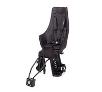 BOBIKE 8011100024 - Silla Bicicleta Trasera Exclusive Maxi Plus Anclaje en Cuadro - Segura y Elegante con Reflector LED para niños de 9 Meses a 6 años, hasta 22 kg, Negro Urbano