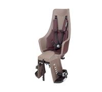 BOBIKE 8011200034 - Silla Bicicleta Trasera Exclusive Maxi Plus para Portaequipajes - Segura y Elegante con Reflector LED para niños de 9 Meses a 6 años, hasta 22 kg,Marrón Toffee