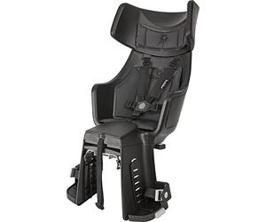 BOBIKE 8011300026 - Silla Bicicleta Trasera Exclusive Maxi Tour Plus Anclaje en Cuadro - Segura y Elegante para niños de 9 Meses a 6 años, hasta 22 kg, Negro Urbano