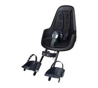 BOBIKE 8012000019 - Silla Portabebé Bicicleta Delantera ONE MINI Anclaje en Cuadro - Segura y elegante para niños de 9 meses a 3 años, hasta 15 kg, Negro Urbano