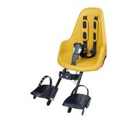 BOBIKE 8012000023 - Silla Portabebé Bicicleta Delantera One Mini Anclaje en Cuadro - Segura y Elegante para niños de 9 Meses a 3 años, hasta 15 kg, Mostaza Poderosa