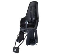 BOBIKE 8012200017 - Silla Bicicleta Trasera ONE MAXI 1P&E-BD para Portaequipajes y Cuadro - Versátil con opciones de montaje dual, para niños de 9 meses a 6 años, hasta 22 kg, Negro Urbano