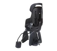 BOBIKE 8012700008 - Silla Bicicleta Trasera GO Maxi RS con Sistema reclinable Anclaje en Cuadro - Segura para niños de 9 Meses a 6 años, hasta 22 kg, Negro Urbano