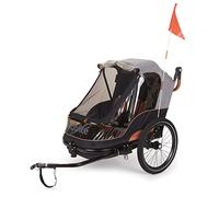 BOBIKE 8616000001 - Remolque Cochecito de Bicicleta Multifuncional fácilmente Plegable para 1 o 2 Niños en Color Gris