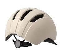 BOBIKE 8741300004 - Casco City Bicicleta para Hombres y Mujeres Ajustable Talla L (56-61cm) con Visera Desmontable y certificación CE en Color Crema