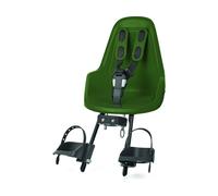 BOBIKE 8012000022 - Silla Portabebé Bicicleta Delantera One Mini Anclaje en Cuadro - Segura y Elegante para niños de 9 Meses a 3 años, hasta 15 kg, Verde Oliva