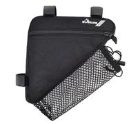 BOBILIFE bolsa para bicicleta triangular con soporte para botellas/mini altavoz - Bolso para bicicleta, bolsa triangular para tubo superior delantero, bolsa para sillín para bicicletas de carretera y