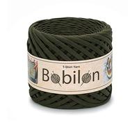 Bobilon Hilo de algodón verde musgo mediano para camiseta, 100 m, 7-9 mm, 320 g