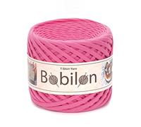 Bobilon Hilo de camiseta estilo Fettuccini Zpagetti, 7-9 mm, hilo para tejer, ovillo de punto, hilo en T orgánico, hilo T de macramé, hilo de cinta 100% algodón, hilo de jersey flamenco