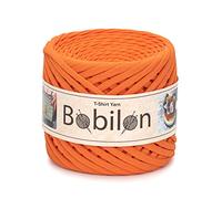Bobilon Hilo de camiseta, hilo Trapillo Zpagetti, hilo para camisetas de mascotas, hilo de espagueti, hilo de tela, cesta de tejer para bricolaje, bolsa de ganchillo, materiales 5-7 mm, naranja