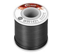 Bobina Alambre Flexible Cobre 0.8mm (Negro) para Montajes - 20 mts