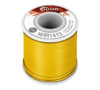 Bobina Alambre Rígido Cobre 0.8mm (Amarillo) para Montajes - 20 mts