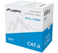 Bobina Cable de Red CAT6 UTP Rígido CCA (305 mts) - LANBERG