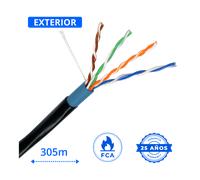 Bobina Cable UTP Exterior Cat-6 305 Metros Cobre 100%