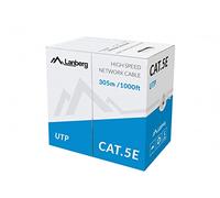 Bobina Cat.5E LANBERG UTP 305M Solid CCA Negro
